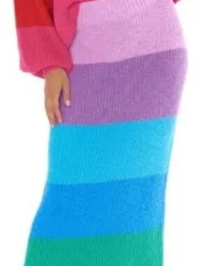 Show Me Your Mumu Women's Pippa Rainbow Sweater Skirt